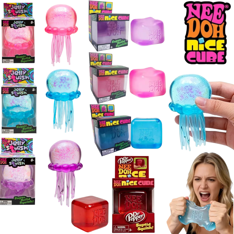 Fidget Cube Original - Schylling Nee Doh Jellyfish & Cube