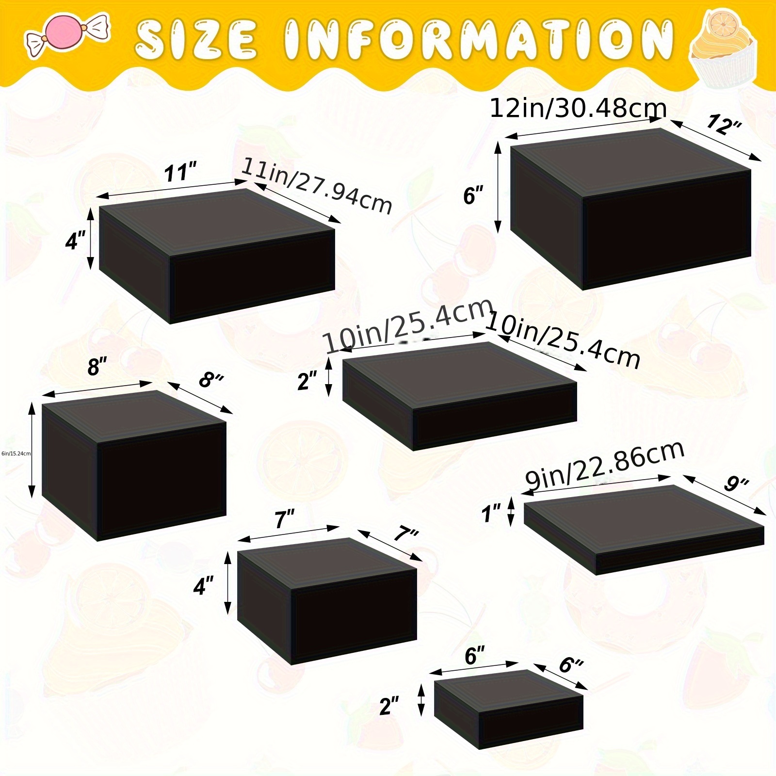 7pcs Buffet Risers Set Acrylic - огляд і ціна Display Risers Set
