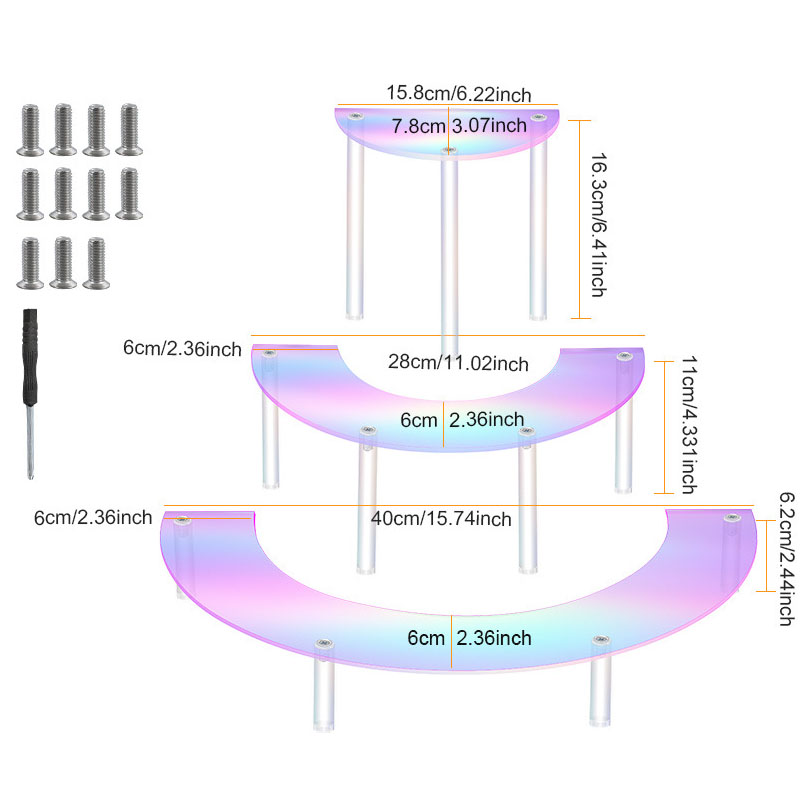 1 set 3 Tier Acrylic Display R - огляд і ціна Display Risers Set