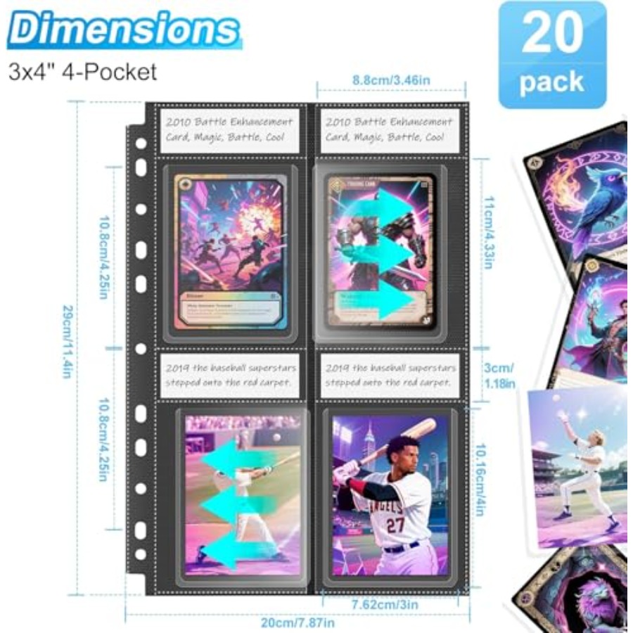 Top Loader Sleeves 4 Pocket 20 - огляд і ціна Trading Card Binder